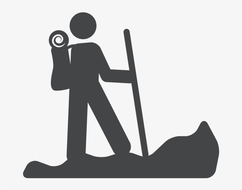 Hiking Icon - Custom Geocaching Pocket Stamp - Hiker Cache Custom, transparent png download