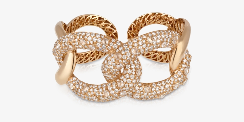 18ct Rose Gold Bangle - Diamond, transparent png download