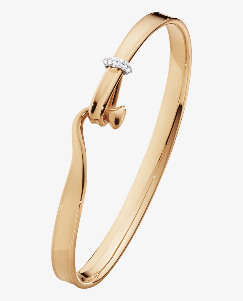 Rose Gold With Brilliant Cut Diamonds - Georg Jensen Bracelet Gold, transparent png download