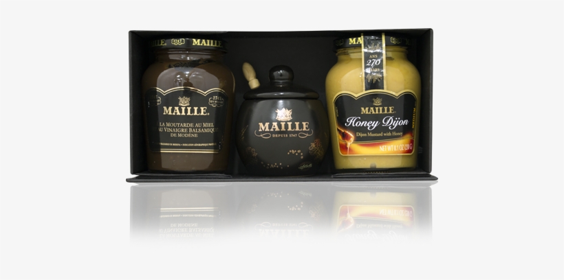 Maille Honey Duo Mustard Collection In Box - Maille Dijon Honey Mustard, transparent png download