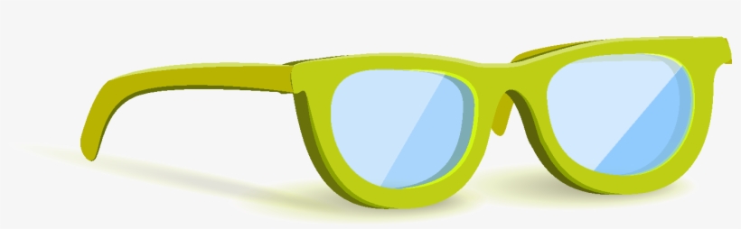 Cartoon Green Glasses Elements - Vector Graphics, transparent png download