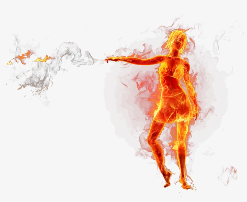 Letters Burning Fire Alphabet Transparent Png - Fire Woman, transparent png download