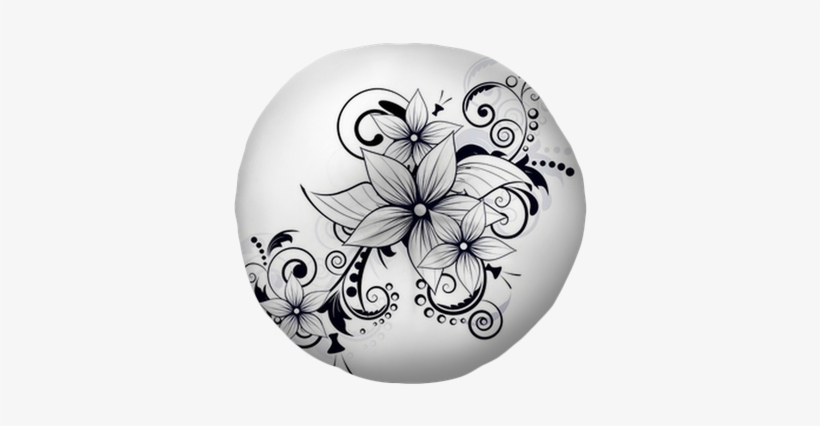 Floral Design Element With Swirls For Spring Tufted - Floral Design, transparent png download