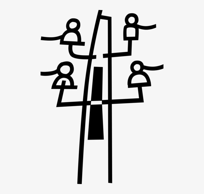 Vector Illustration Of Transmission Tower Carries Electrical, transparent png download
