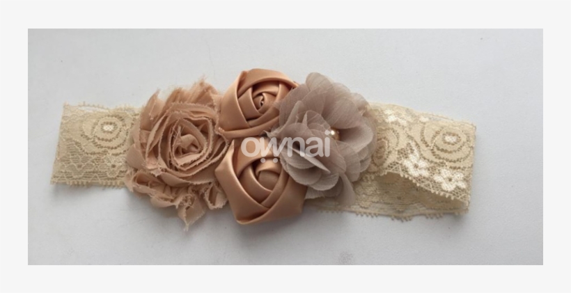 Beige Hair Band - Garden Roses, transparent png download