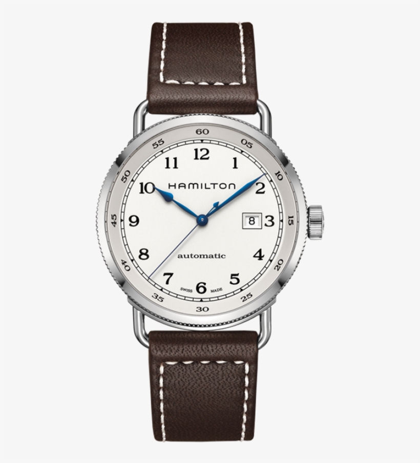 Hamilton Men's Swiss Automatic Khaki Navy Pioneer Brown, transparent png download