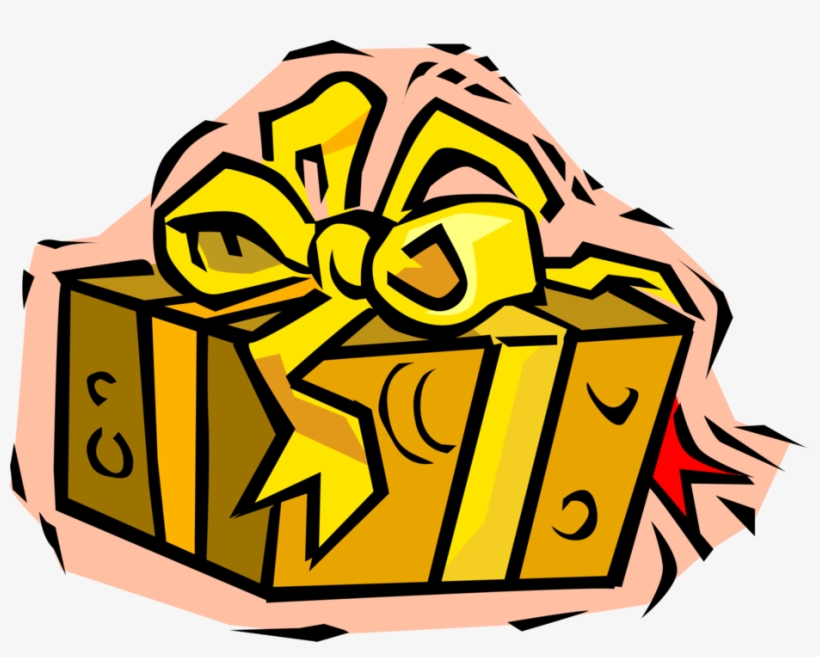 Vector Illustration Of Gift Wrapped Birthday, Anniversary,, transparent png download