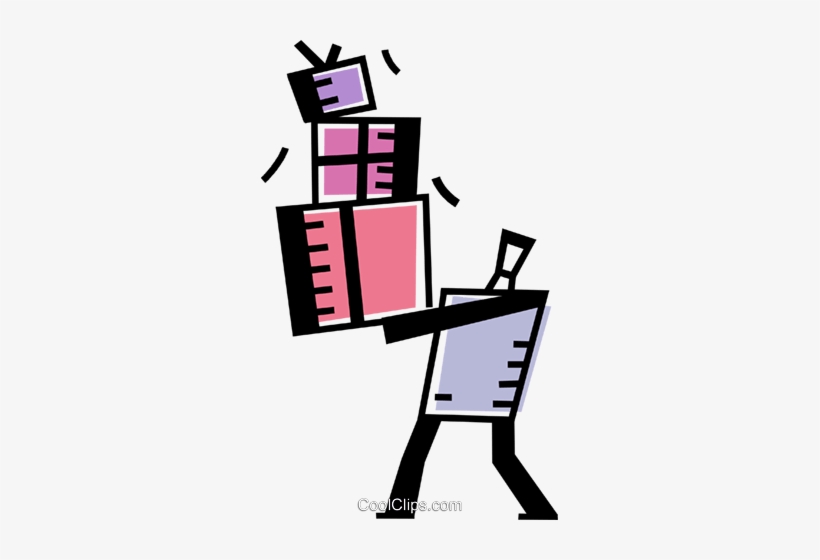 Boy Carrying His Birthday Gifts Royalty Free Vector, transparent png download