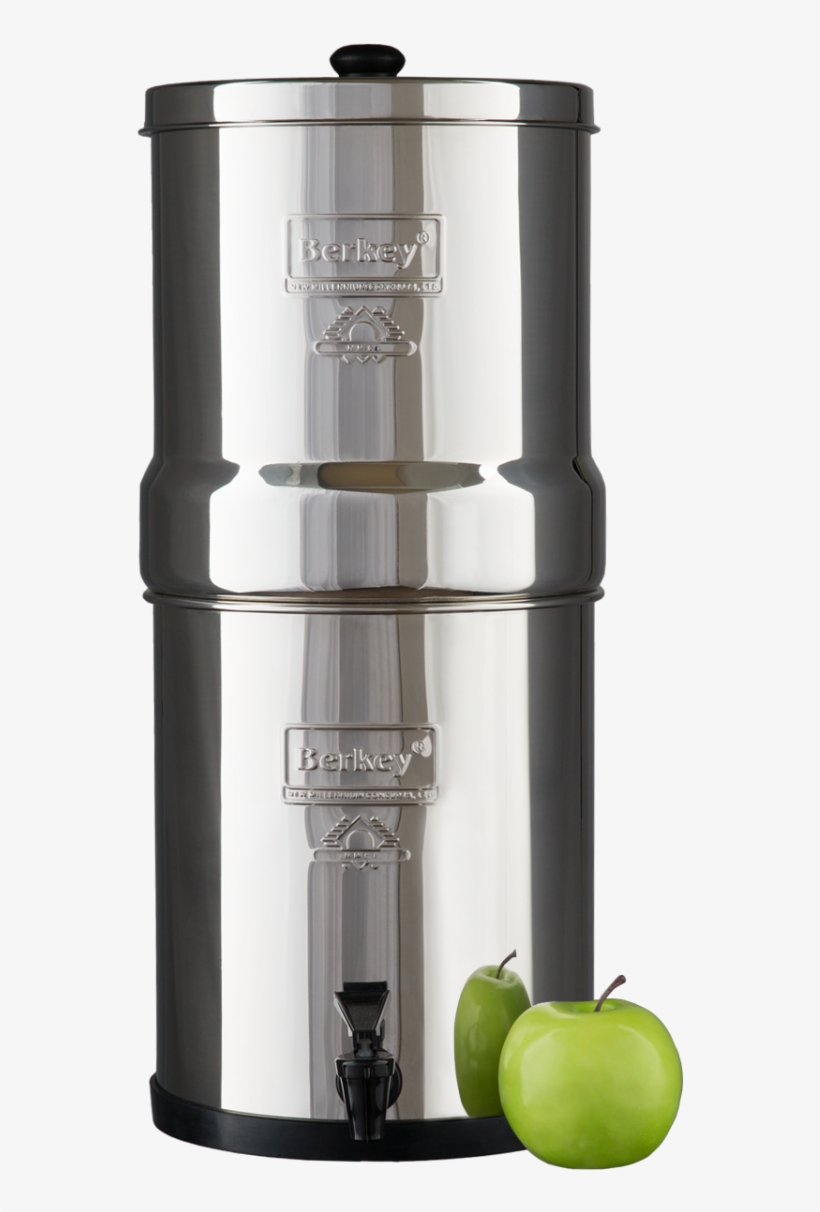 Recommended For 2-4 People In The 2 Filter Configuration - Berkey Big Berkey Water Filter System W/ 2 Black Purifier, transparent png download