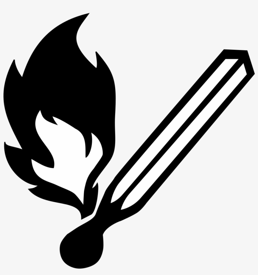 Burning Matchstick Pictogram - Interdiction Feu, transparent png download