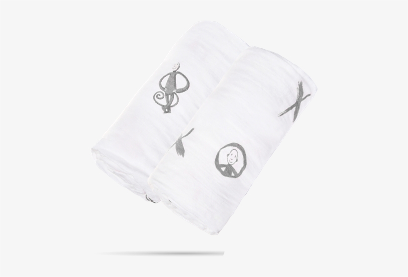 100% Organic Grey Cotton Swaddle X 2 Pack - Poe Alimentatore A Batteria Portatile, transparent png download