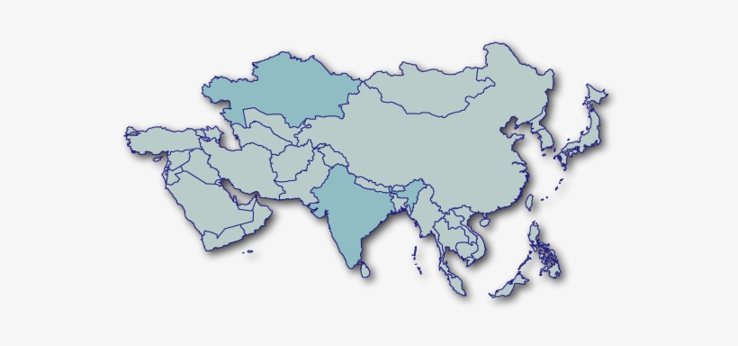 Asia Map - World Map, transparent png download