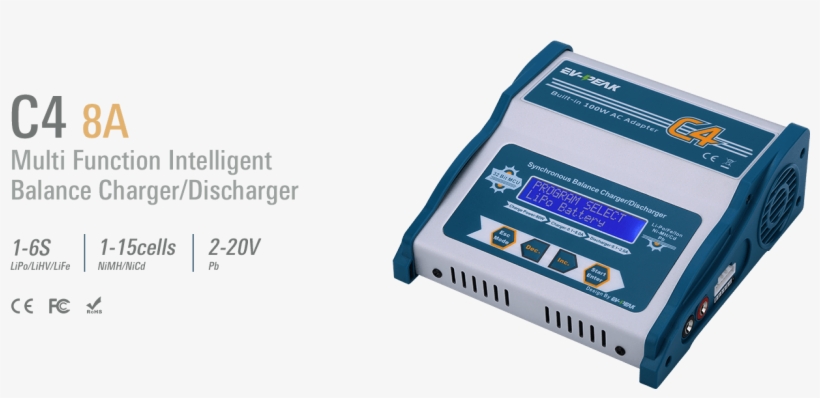 Ev-peak C4 Ac Dc 6a Rc Balance Charger Banner - Ev-peak C4 80w 8a Ac/dc Input Rc Balance Charger For, transparent png download