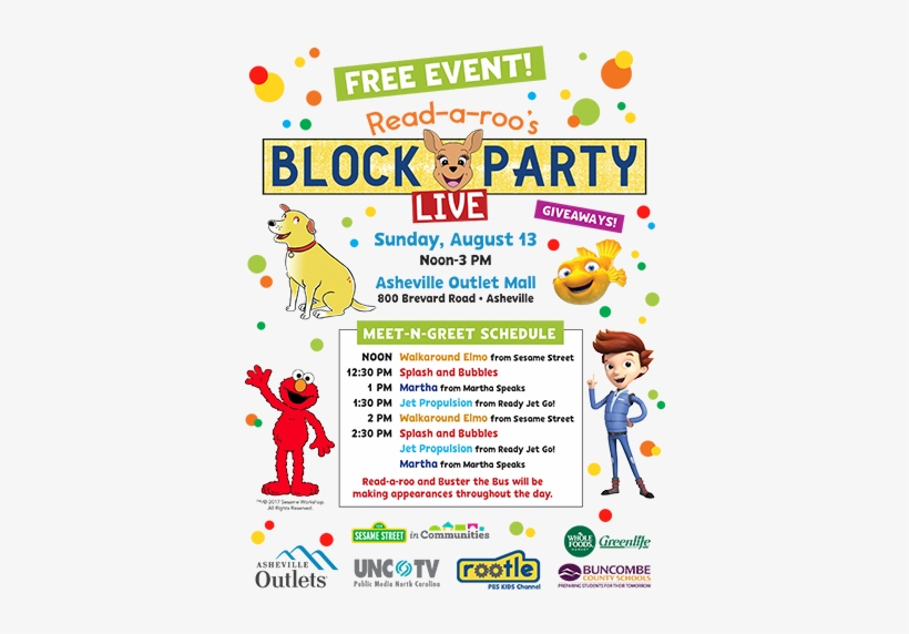 Join Read A Roo, Buster The Bus, And Other Friends - Asheville Outlets, transparent png download