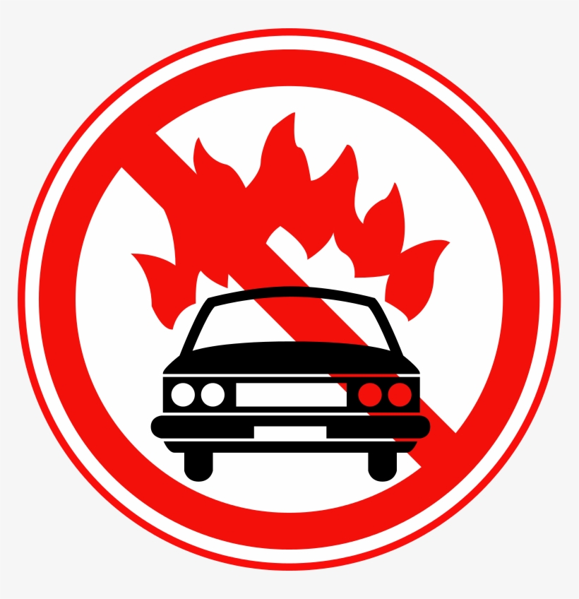 Korean Traffic Sign - 위험물 적재 차량 통행 금지, transparent png download