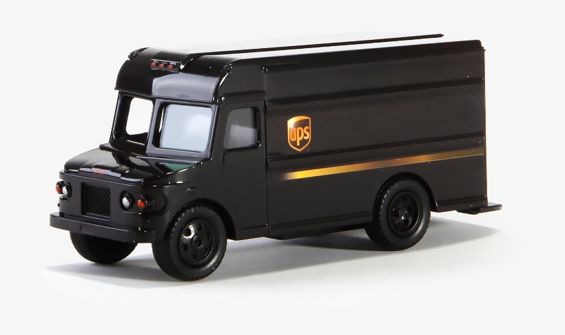 We Ship By Ups, Fedex, Usps Or Other Common Carriers - Ups Truck White Background, transparent png download