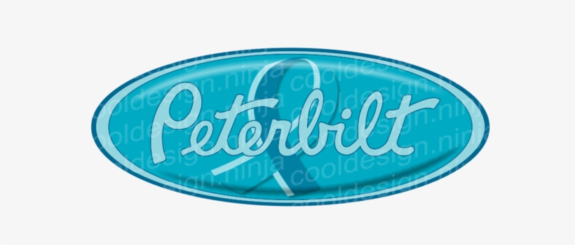Teal Ribbon Peterbilt Emblem Skins - Peterbilt Badge, transparent png download