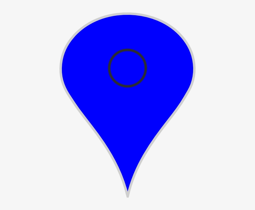 Map Pointer Blu Png - Blue Heart Clipart, transparent png download