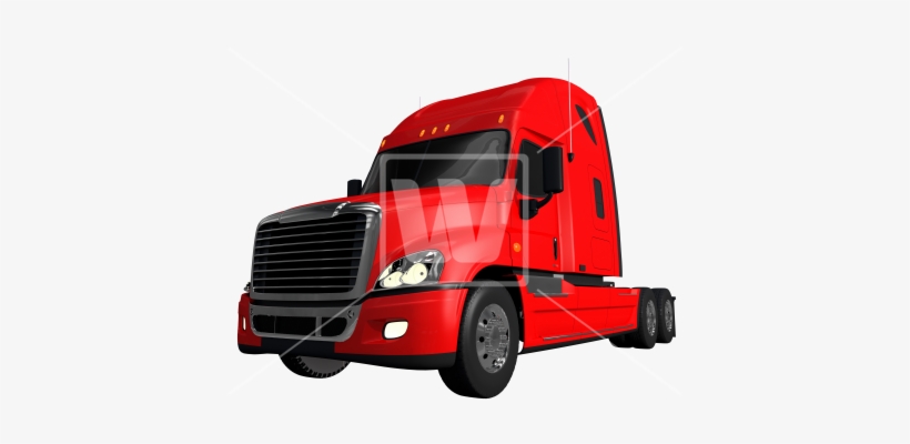Red Modern Semi Truck - Trailer Truck, transparent png download