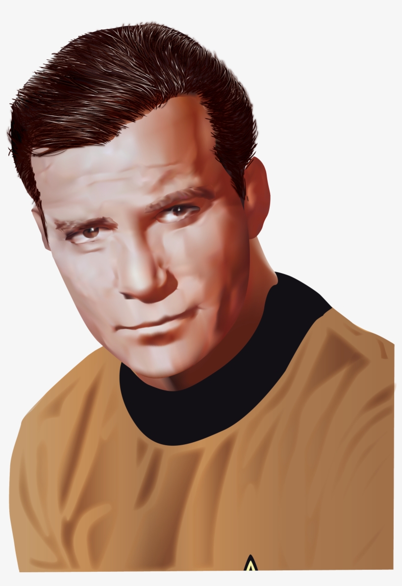 Aside From The Pen Tool, The Mesh Tool Is Probably - Star Trek-captain Kirk Portrait, transparent png download