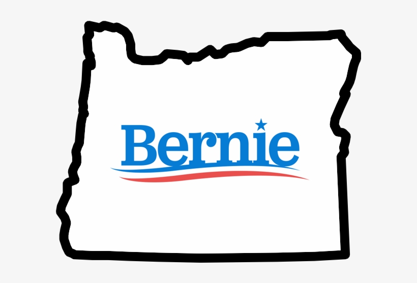 Simple Oregon For Bernie Logo - Bernie Sanders White Campaign Button, transparent png download