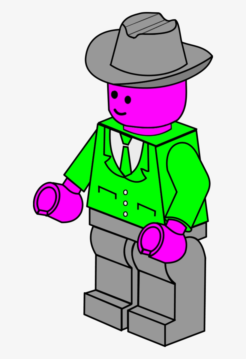 Lego Mini Fig Drawing Template - Lego Clipart, transparent png download