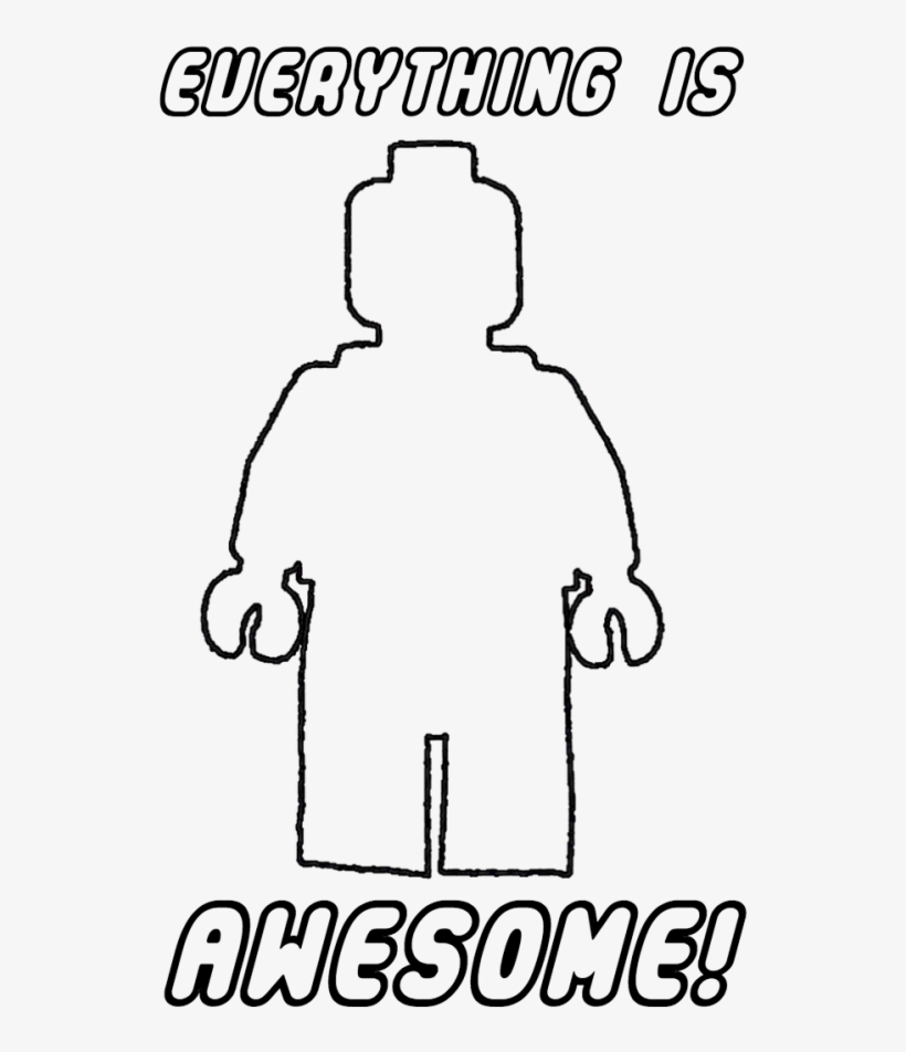 Diy Everything Is Awesome Lego Shirt - Everything Is Awesome Shirt Design, transparent png download