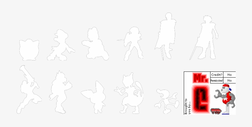 New Challenger Silhouettes - Super Smash Bros Silhouette, transparent png download