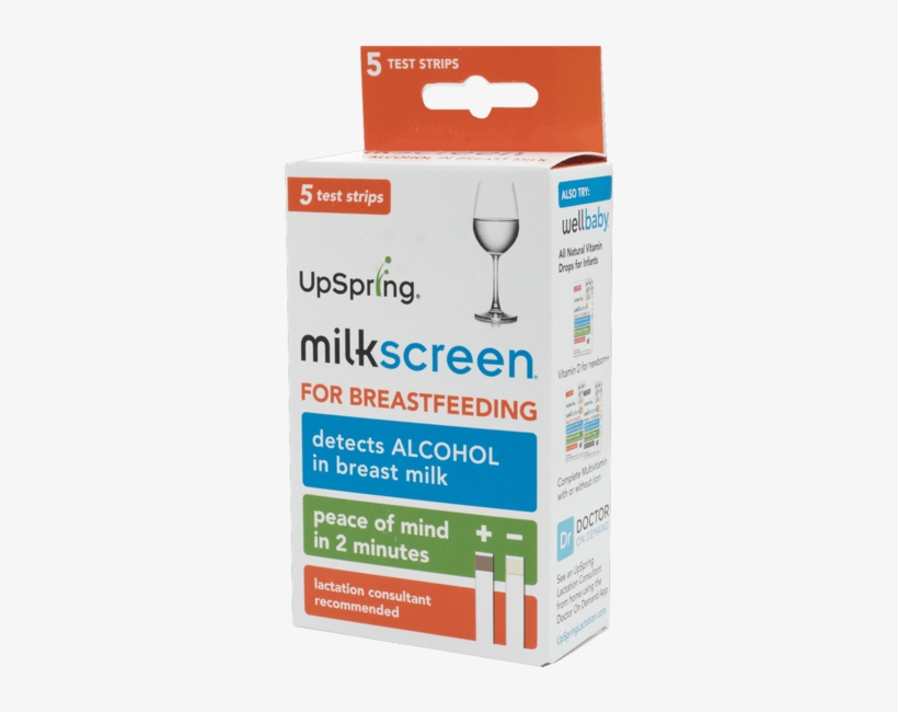 Upspring Milkscreen Alcohol Test Strips - Milkscreen: Home Test To Detect Alcohol In Breast Milk, transparent png download