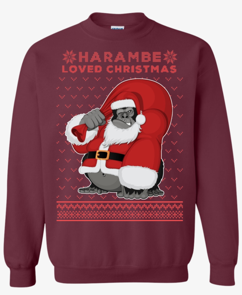 Harambe Christmas Sweater - Christmas Cushion Cover 18 X 18 , Rcool Multicolor, transparent png download
