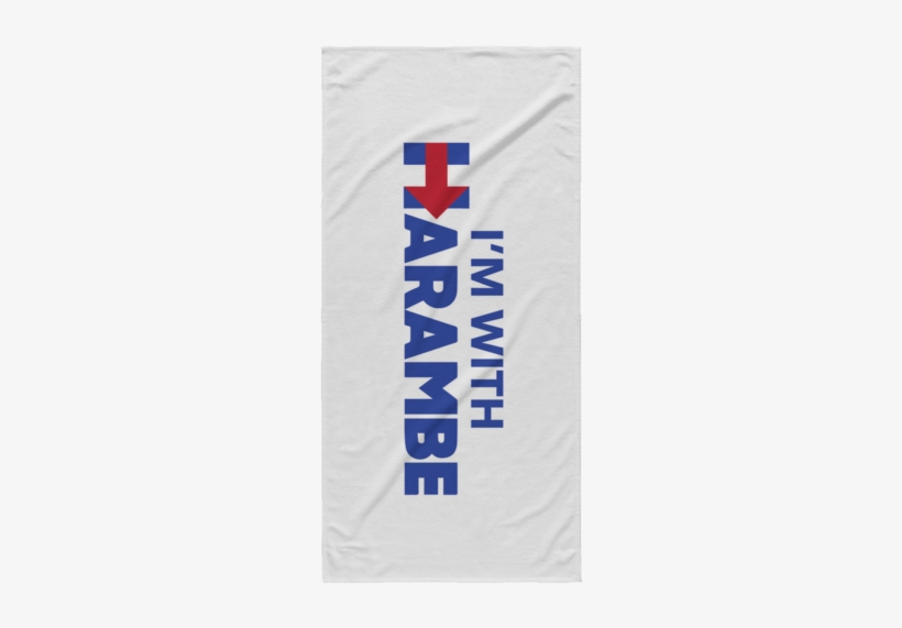 I'm With Harambe Beach Towel - M With Stupid, transparent png download