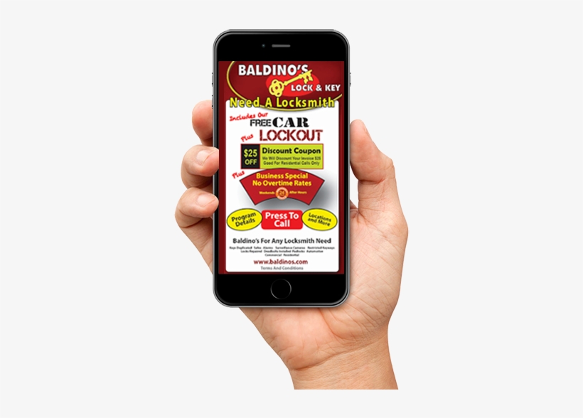 Get The Baldino's Official App - Smartphone, transparent png download