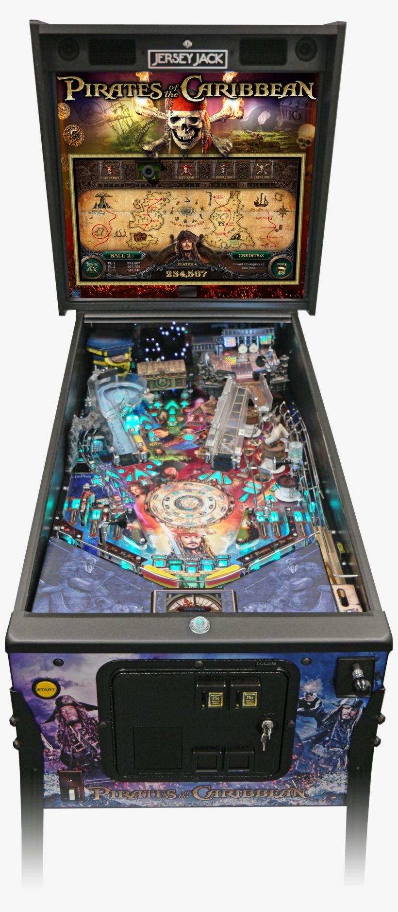 01 Of - Pirates Of The Caribbean Limited Edition Pinball Machine, transparent png download