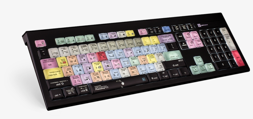 Logickeyboard Adobe Photoshop Cc Astra Backlit American - Klawiatura Do Photoshopa, transparent png download