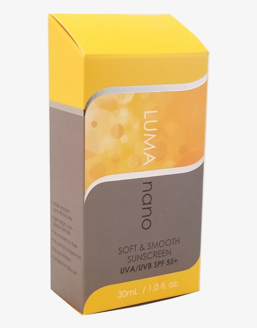 Luma Nano Soft And Smooth Sunscreen Spf 55 - Box, transparent png download