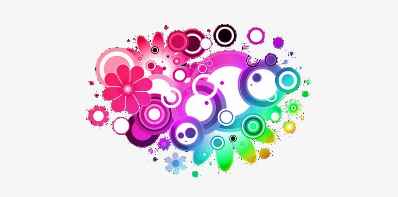 Abstract Colourful Png - Abstract Colorful Floral Png, transparent png download