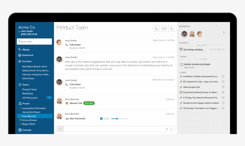 Leverage Fluid Messaging - Ringcentral, transparent png download