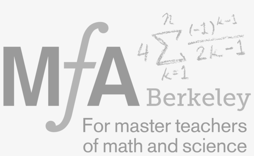Mƒa Berkeley Logo-tagline, Grayscale - Math For America, transparent png download