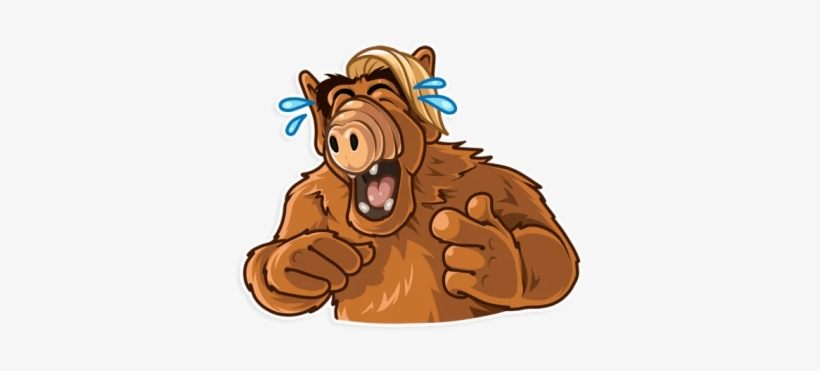 Rofl Ayuhk Alf Lol Funnily Amusingly Fun Funashell - Alf Sticker Telegram, transparent png download