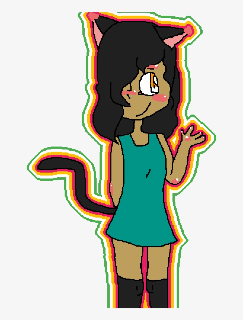 Oh Lookie Here I Drew A Alf Human Half Cat Girl - Human, transparent png download