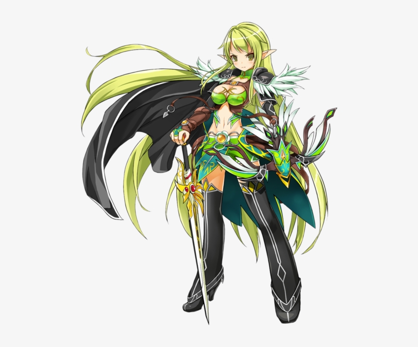 Rena Night Watcher Elsword Anime Elf Elsword Game Anime - Rena Elsword Night Watcher, transparent png download