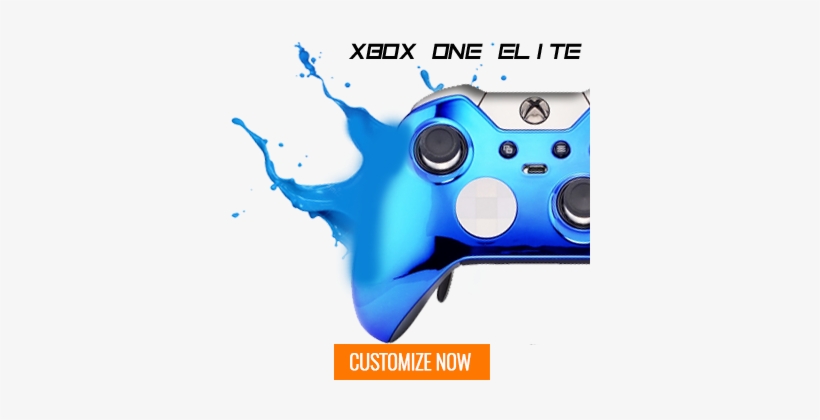 Xbox One Elite Menu - Chrome Blue Xbox One Elite Un-modded Custom Controller, transparent png download