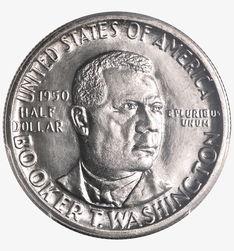 1950-s Btw Booker T Washington Half Dollar Pcgs Ms66 - Cash, transparent png download