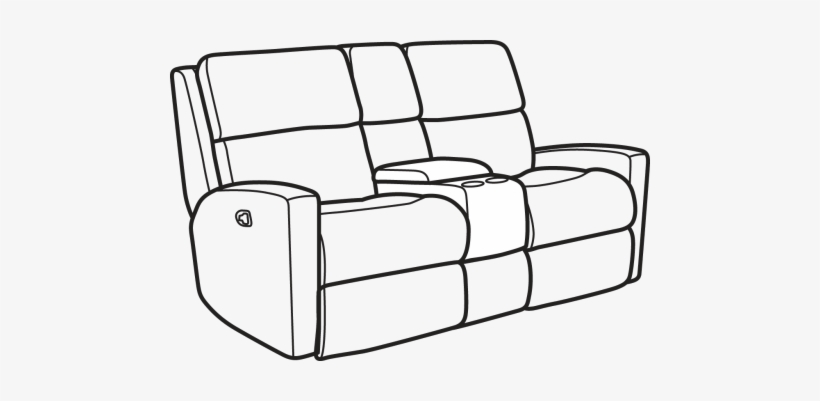 Catalina Reclining Loveseat With Console 2900-601 - Recliner, transparent png download