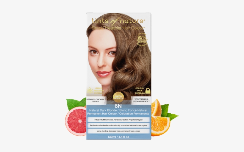 6n Natural Dark Blonde Permanent Hair Dye - Tints Of Nature 6n Natural Dark Blonde Permanent Hair, transparent png download
