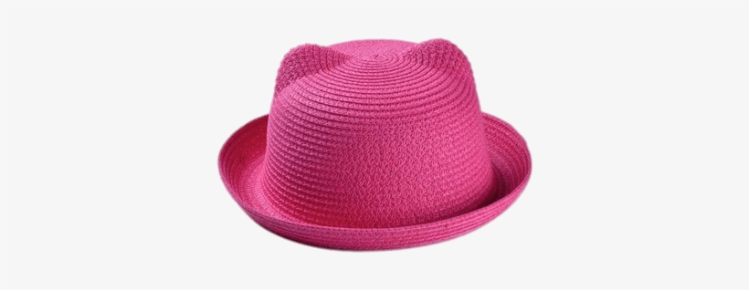 Summertime Pink Pussyhat - Straw Hat, transparent png download