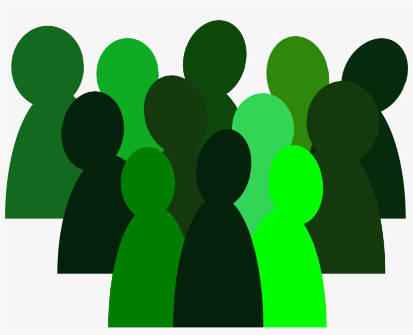 Green Crowd Clipart, transparent png download