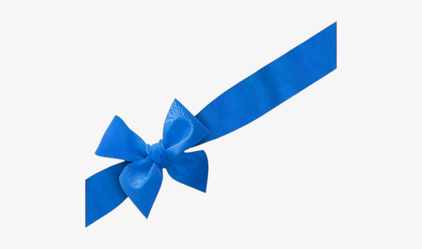 Blue Bow Ribbon Png - Noeud Bleu, transparent png download