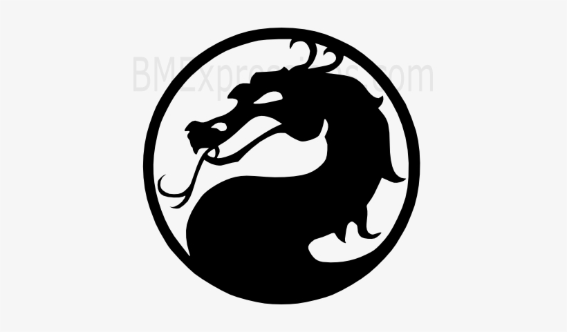 Dragon - Dragon Silhouette In A Circle, transparent png download