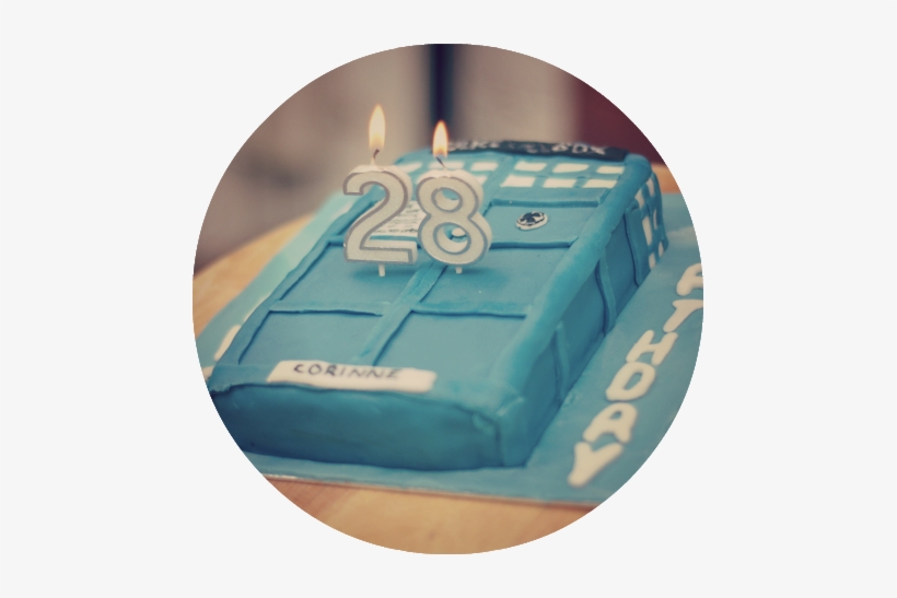 Tardis Cake - Birthday, transparent png download